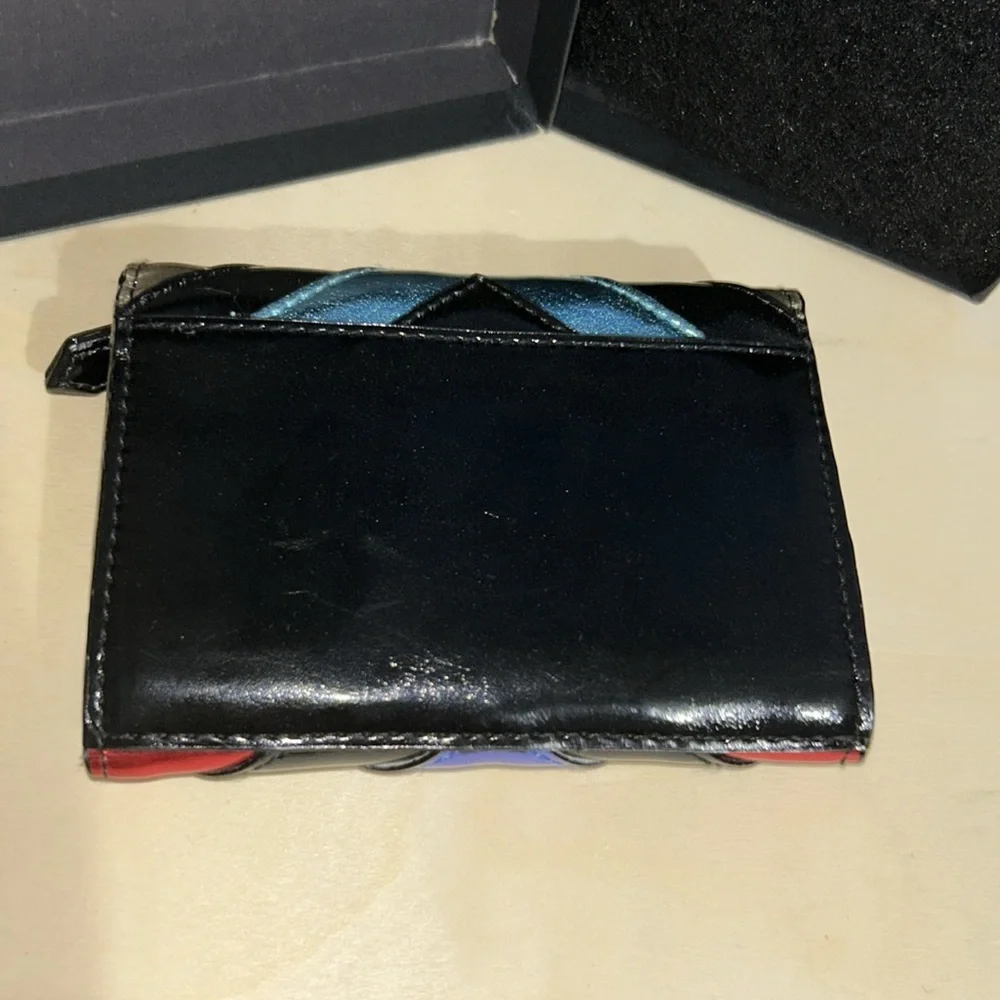Victoria’s Secret Metallic Rainbow Wallet Heart Snap Closure - Picture 3 of 11